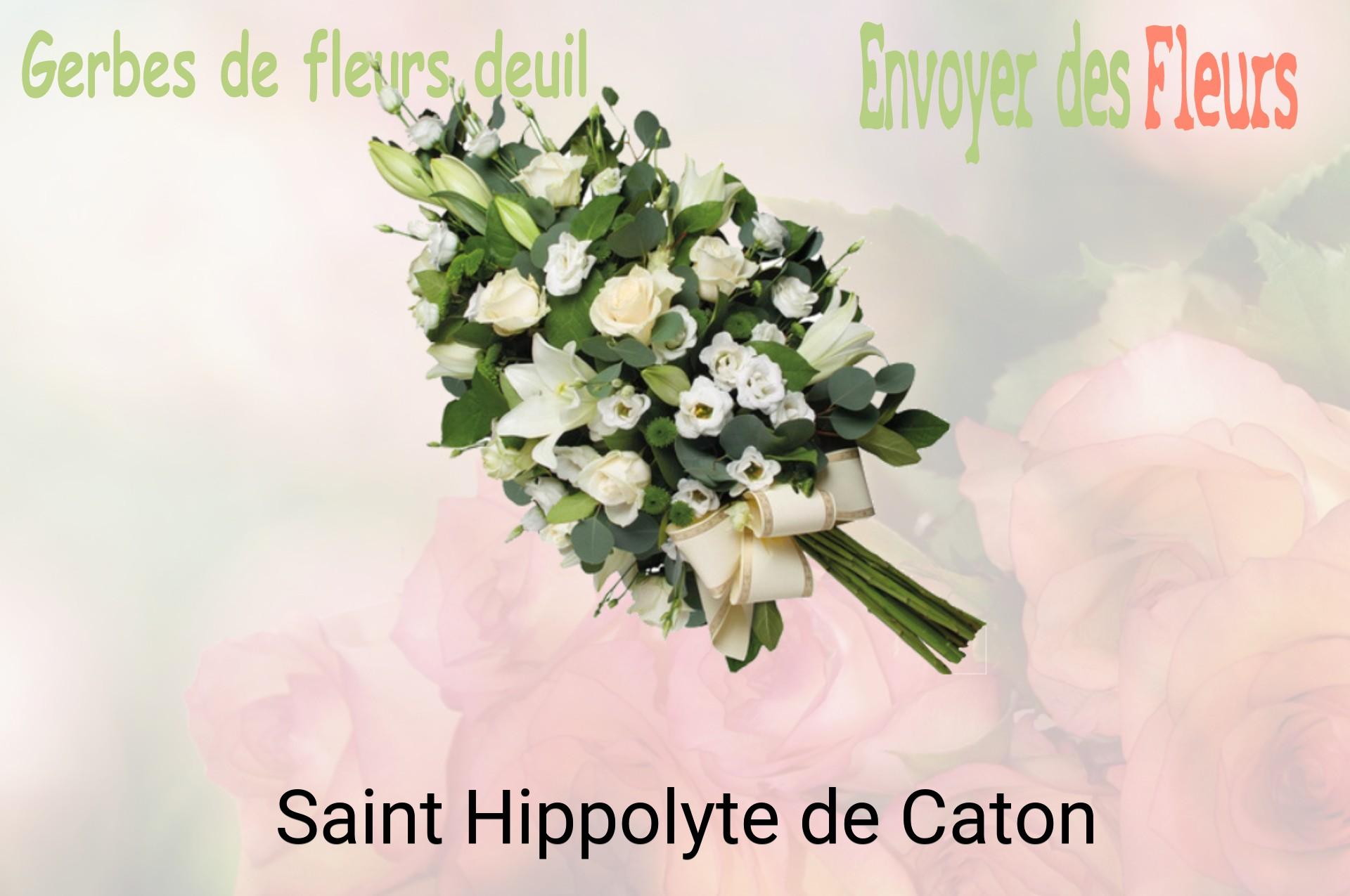 Gerbe de fleurs de deuil livrée à Saint-Hippolyte-de-Caton
